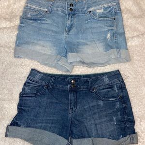 2 Pair Jean Shorts